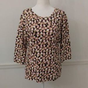 Boden Patterned Cotton Knit Top Size  Size 2